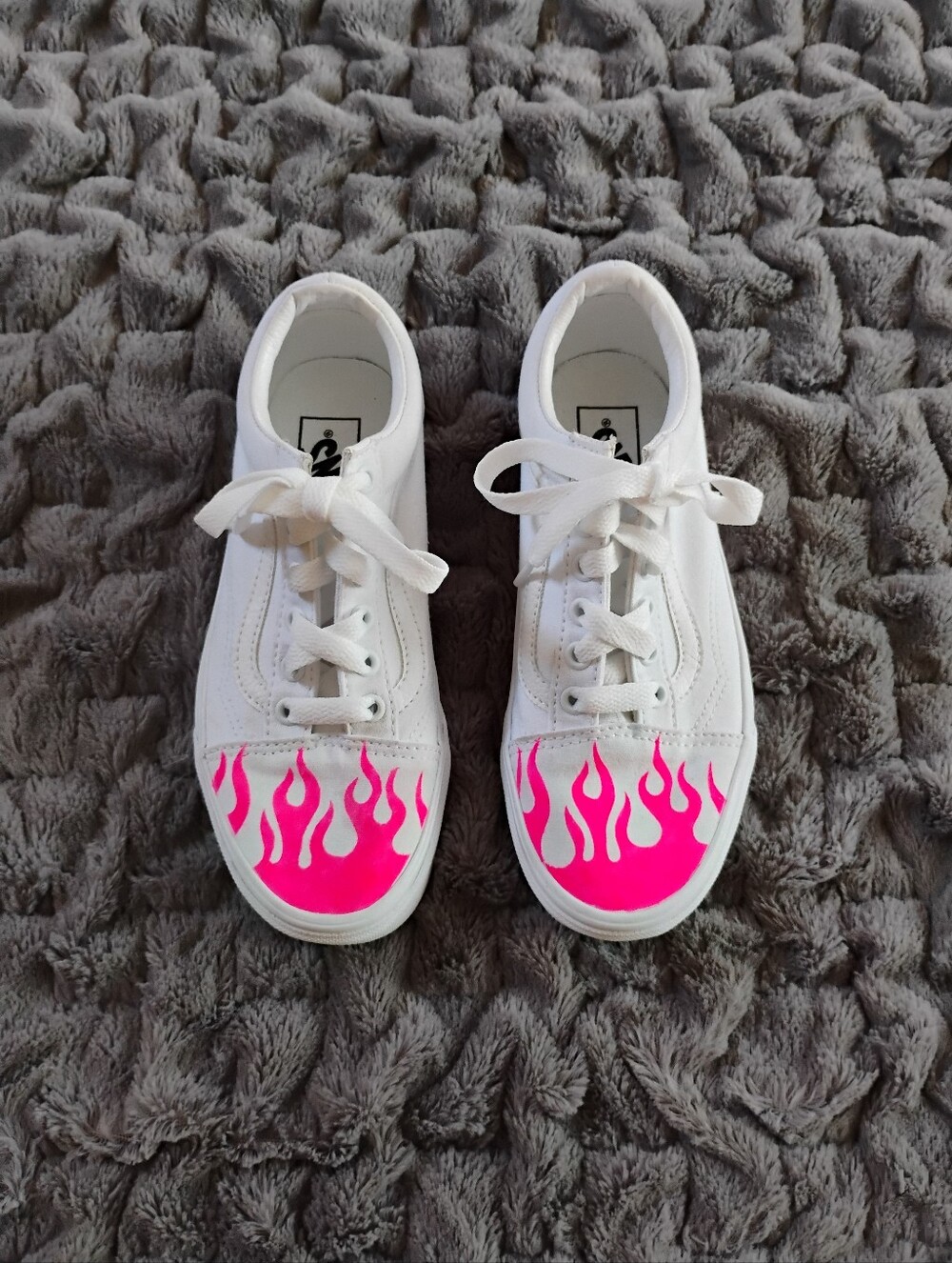 Vans Hot Pink Flame Shoes